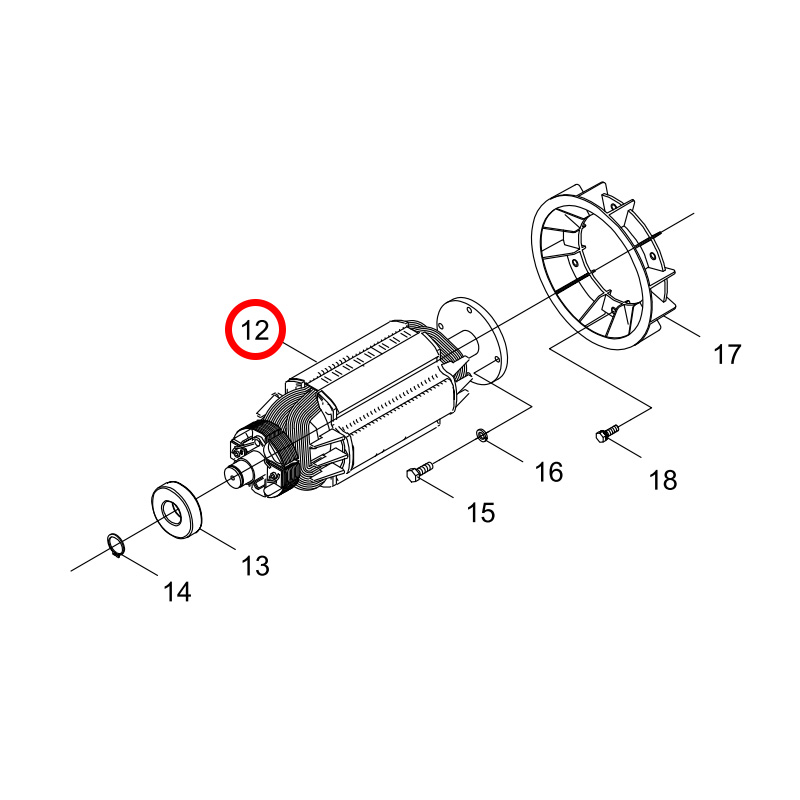 M102000280 Ротор SHINDAIWA DGW400, DGW500