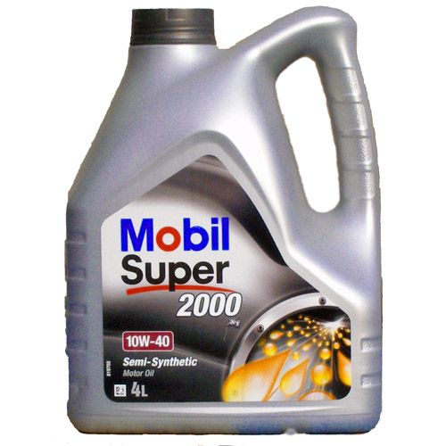 Масло моторное полусинтетическое, канистра 4л. Mobil Super 2000x1 10W-40 