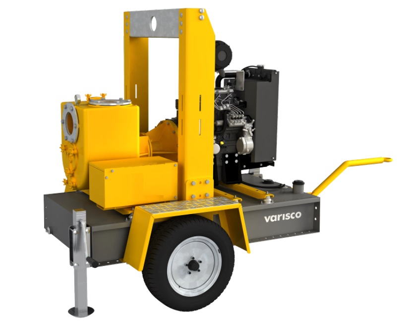 Дизельная грязевая мотопомпа Varisco VAR 6-250 FKL19 G11 TRAILER