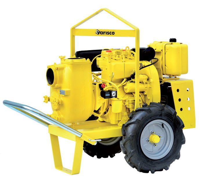 Дизельная грязевая мотопомпа VariscoJD 4-159 G10 MLD25 TROLLEY
