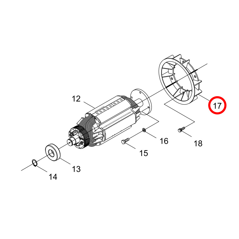 A171000091 Вентилятор SHINDAIWA DGW400, DGW500