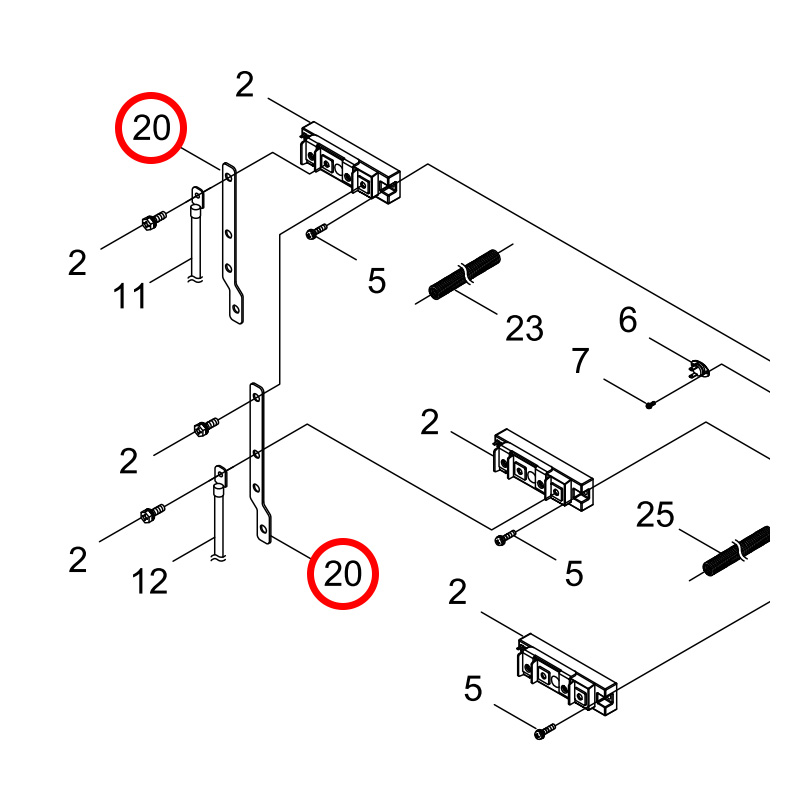 V150002780 Шина SHINDAIWA DGW400, DGW500