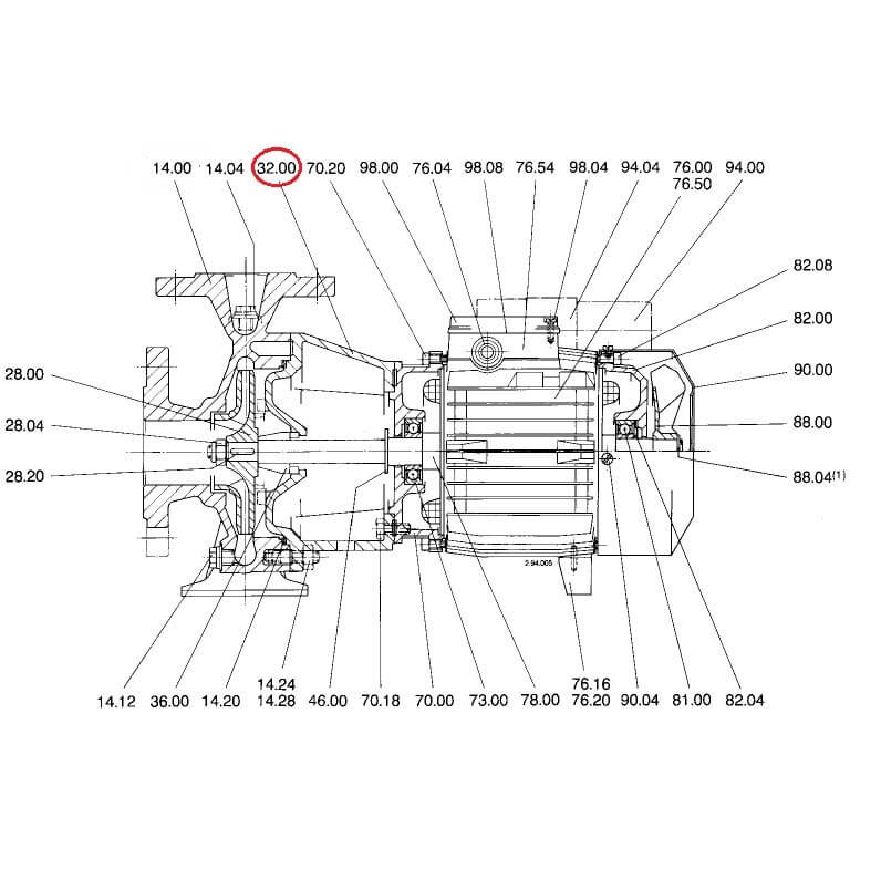 30100330000 Кожух, поз.32.00 Calpeda