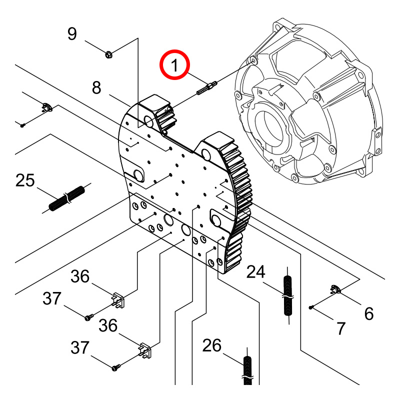 V224000060 Болт SHINDAIWA DGW400, DGW500