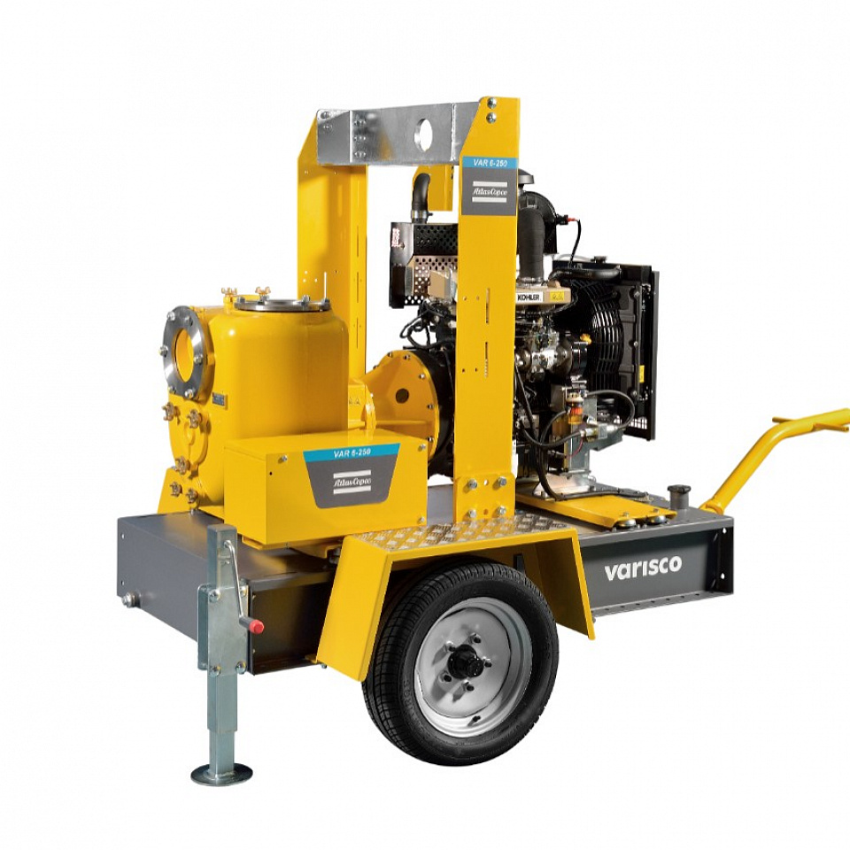 Дизельная грязевая мотопомпа Varisco VAR 6-250 FKL10 G11 TRAILER
